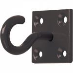 50mm x 50mm Plate & Hook For Chains, Stables Hay Nets Black 511